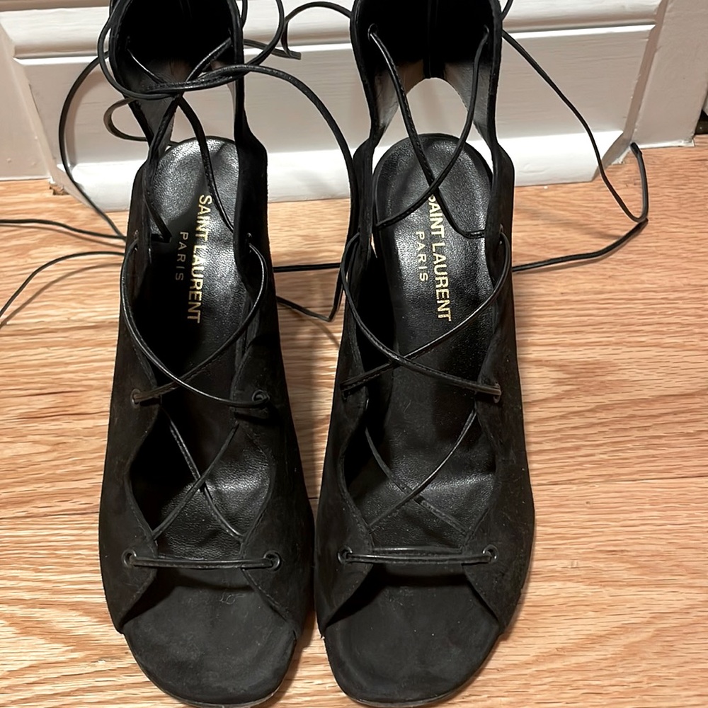 Saint Laurent Black Suede Shoes